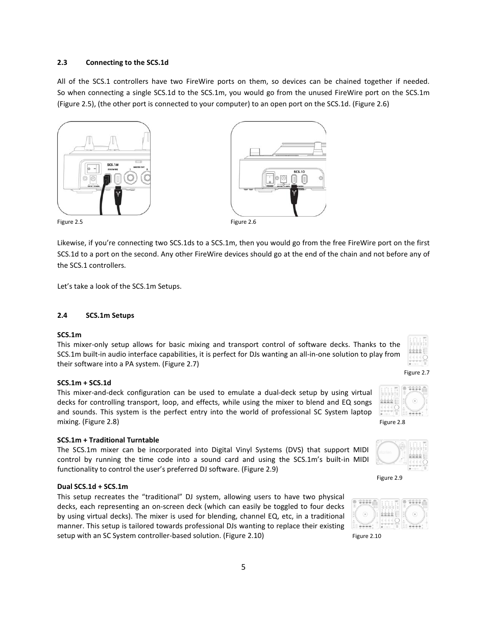 3 connecting to the scs.1d, 4 scs.1m setups, 2 connecting to audio components | Stanton Mixer Control Surface/Audio Interface SCS.1m User Manual | Page 8 / 54