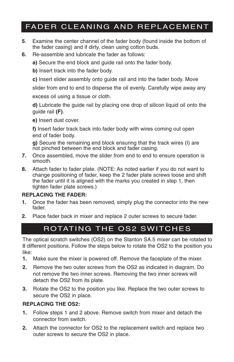 Stanton SA.5 User Manual | Page 10 / 12