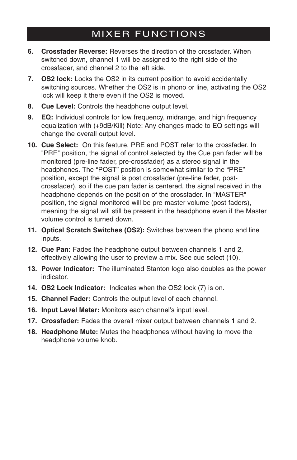 Stanton SA.5 User Manual | Page 6 / 12