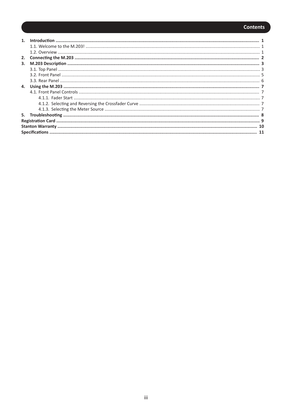 Stanton M.203 User Manual | Page 3 / 15