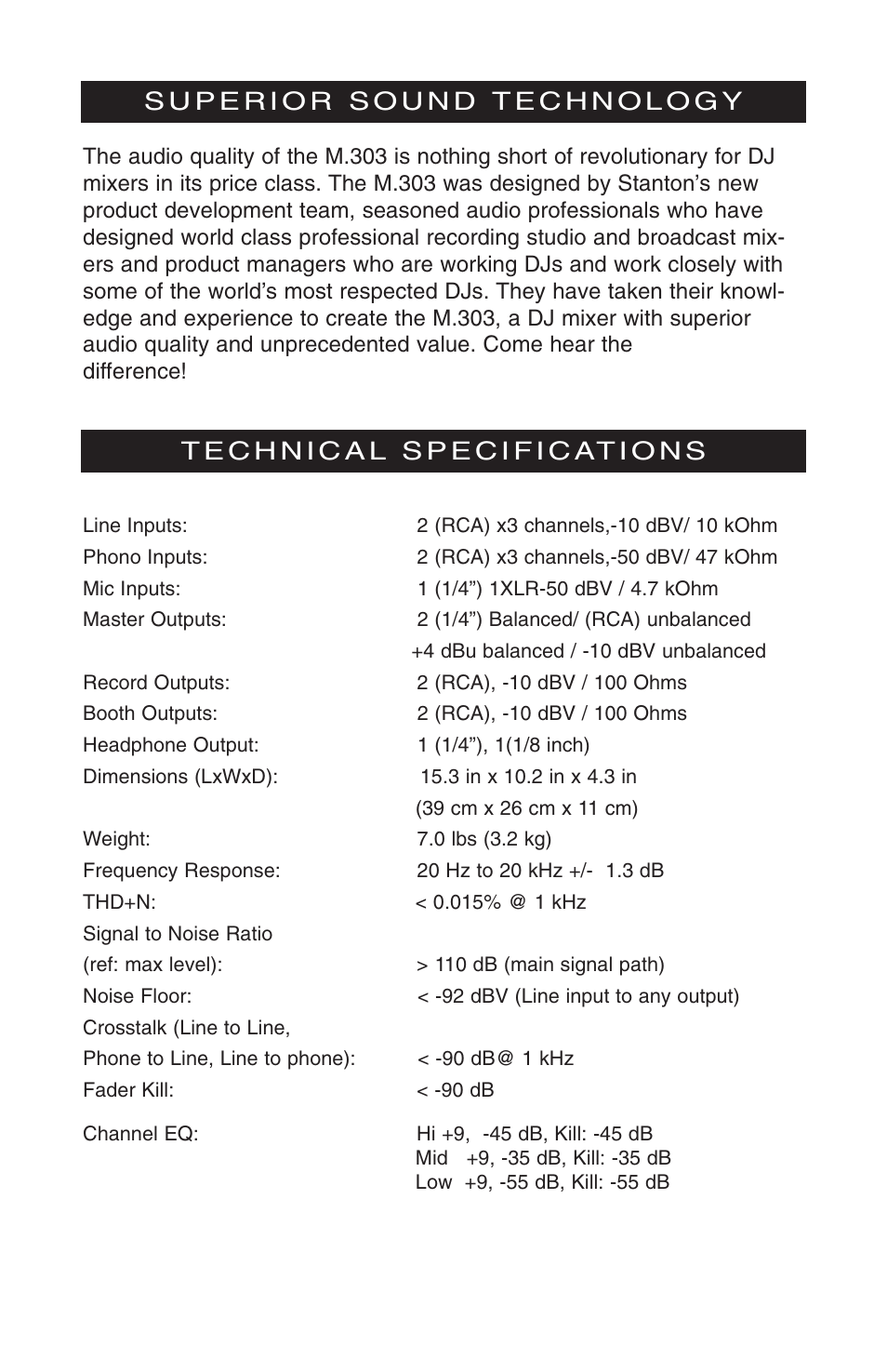 Stanton M.303 User Manual | Page 7 / 9