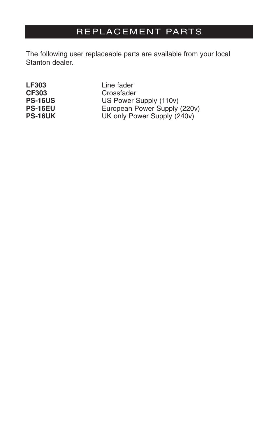 Stanton M.303 User Manual | Page 8 / 9