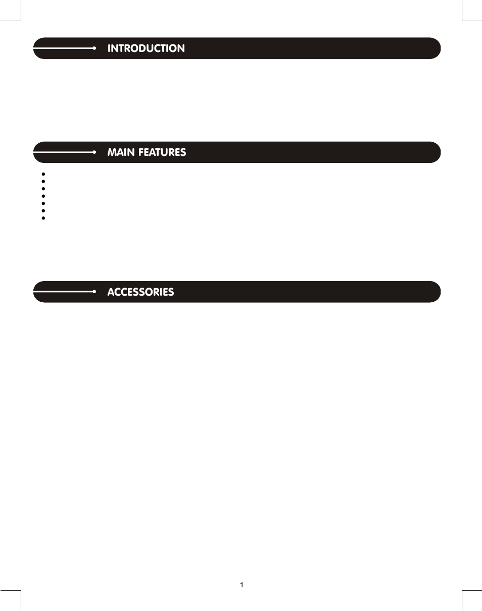 Introduction, Main features, Accessories | Introduction main features accessories | Stanton SMX.202 User Manual | Page 3 / 8