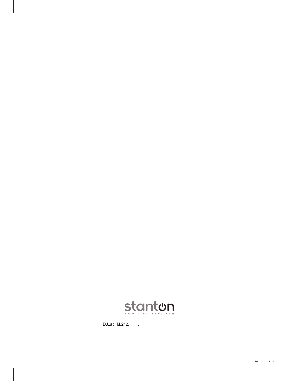 Stanton Complete DJ System DJLab 1.1 User Manual | Page 12 / 12