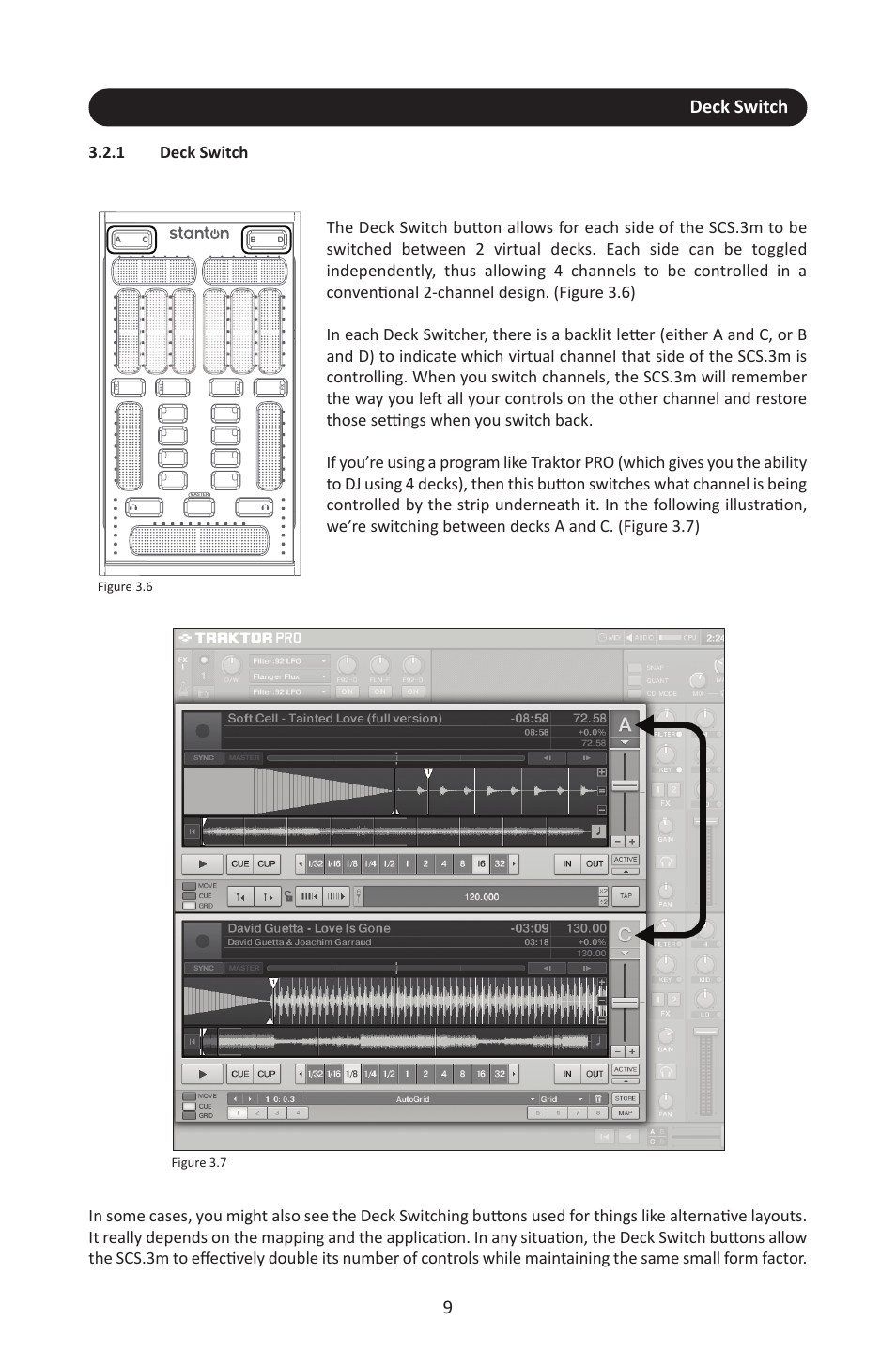 1 deck switch, Deck switch | Stanton SCS.3M User Manual | Page 13 / 72