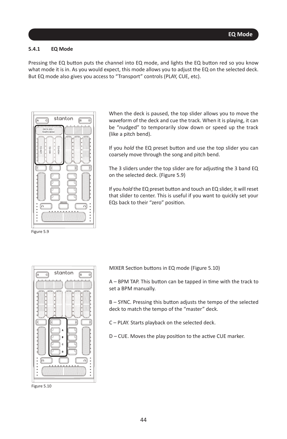 1 eq mode, Eq mode, Figure 5.9 | Figure 5.10 | Stanton SCS.3M User Manual | Page 48 / 72
