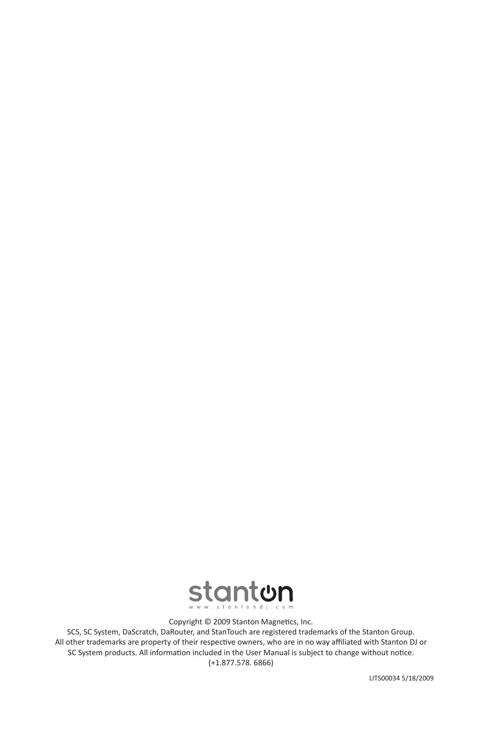 Stanton SCS.3M User Manual | Page 72 / 72