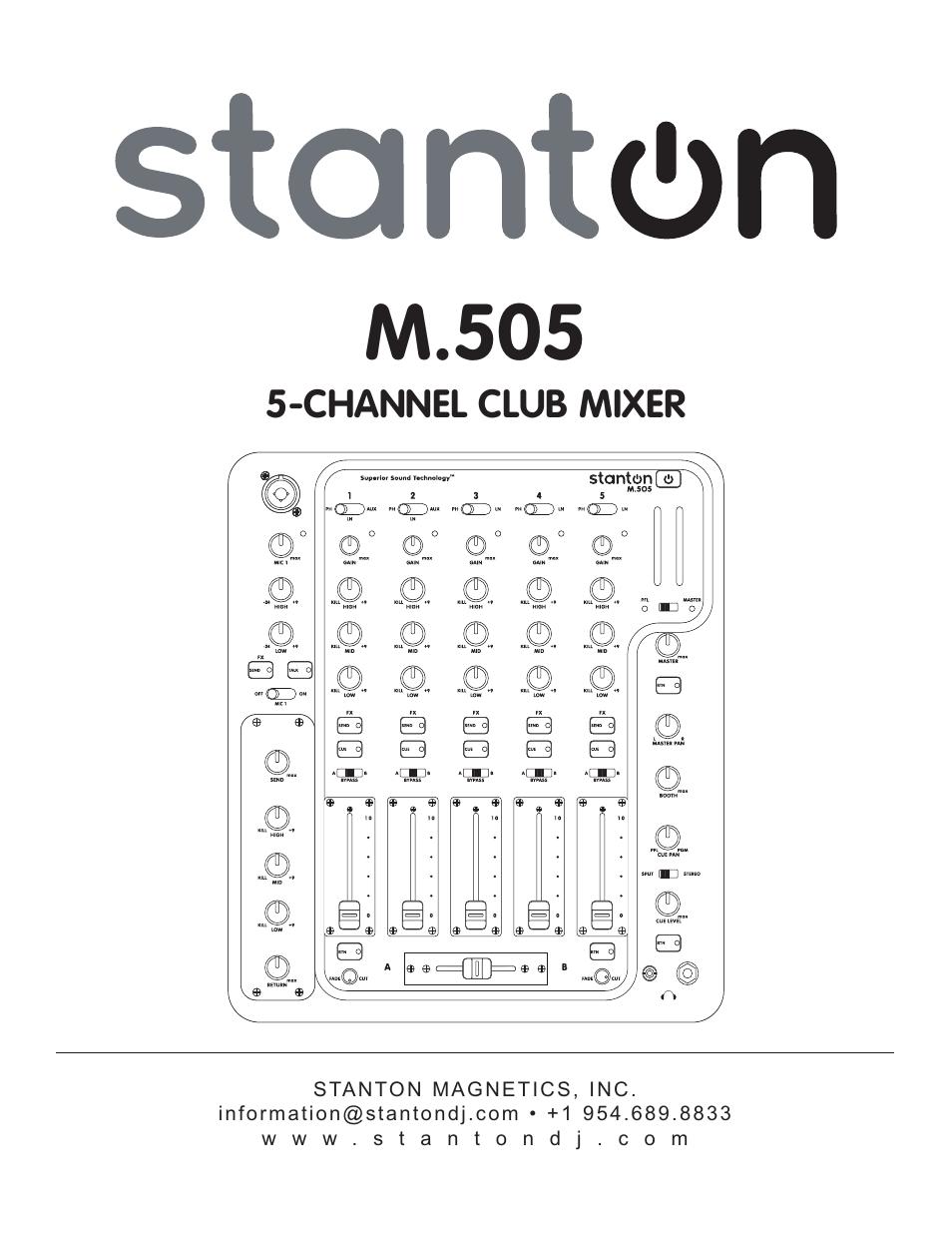 Stanton M.505 User Manual | 12 pages