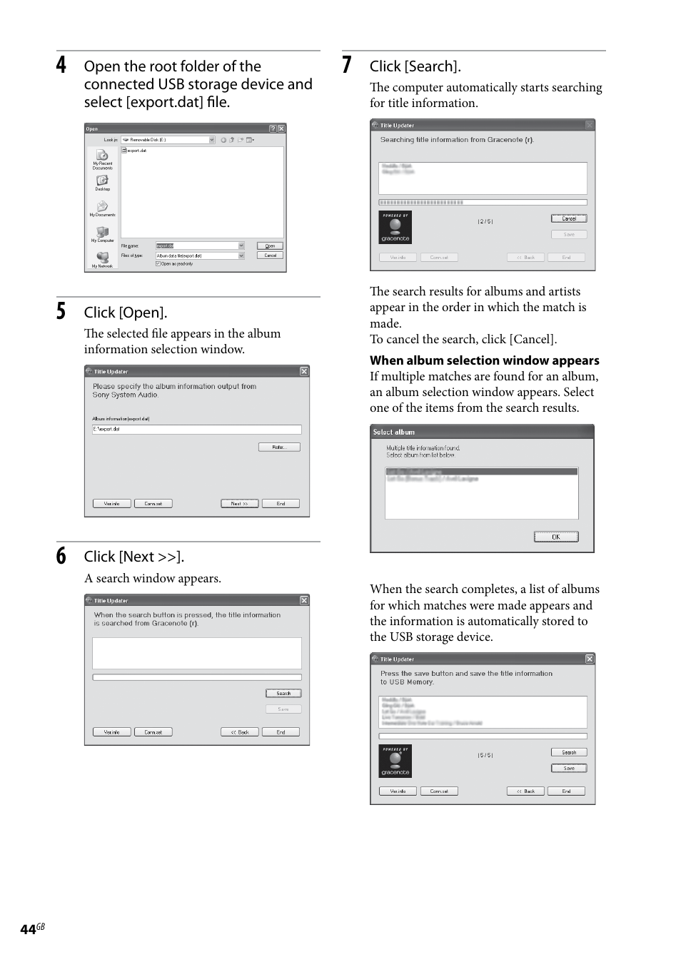 Sony Ericsson NAS-E35HD User Manual | Page 44 / 76