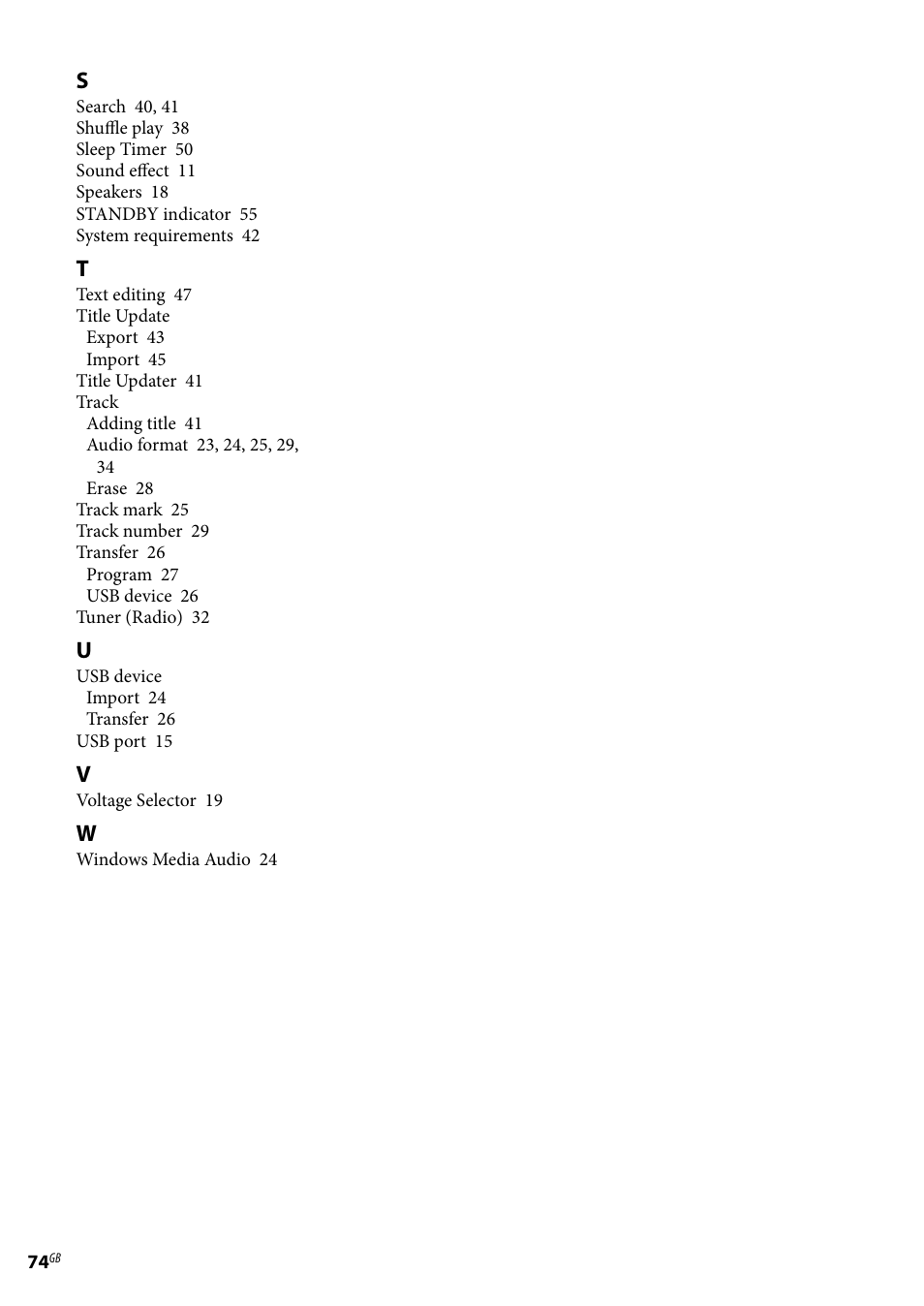 Sony Ericsson NAS-E35HD User Manual | Page 74 / 76