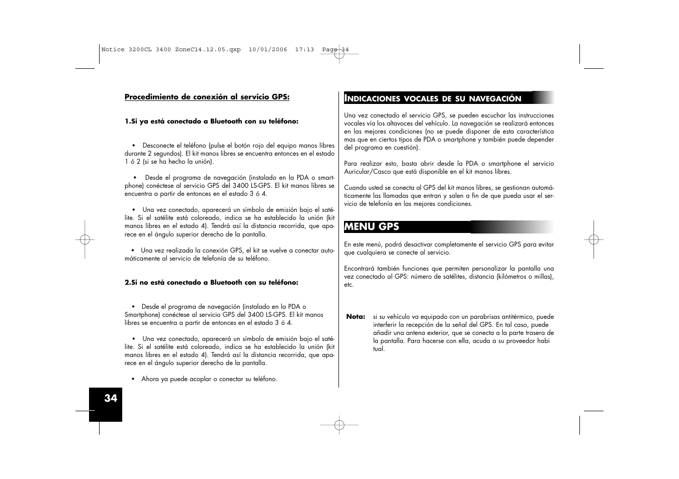 Menu gps | Sony Ericsson 3200 LS-Color User Manual | Page 34 / 80