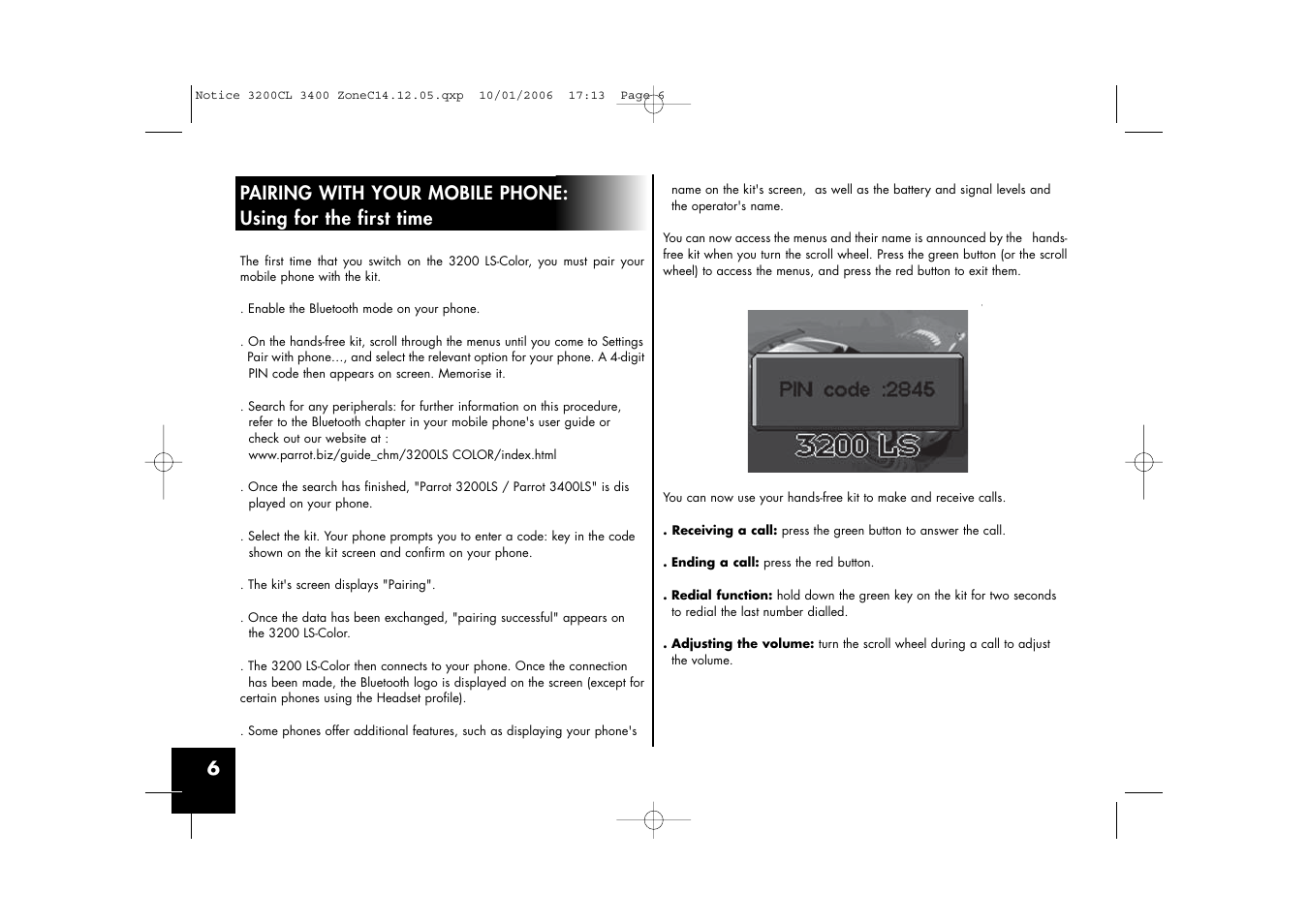 Sony Ericsson 3200 LS-Color User Manual | Page 6 / 80