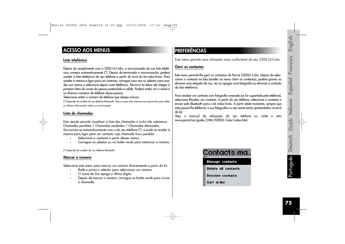 Sony Ericsson 3200 LS-Color User Manual | Page 75 / 80