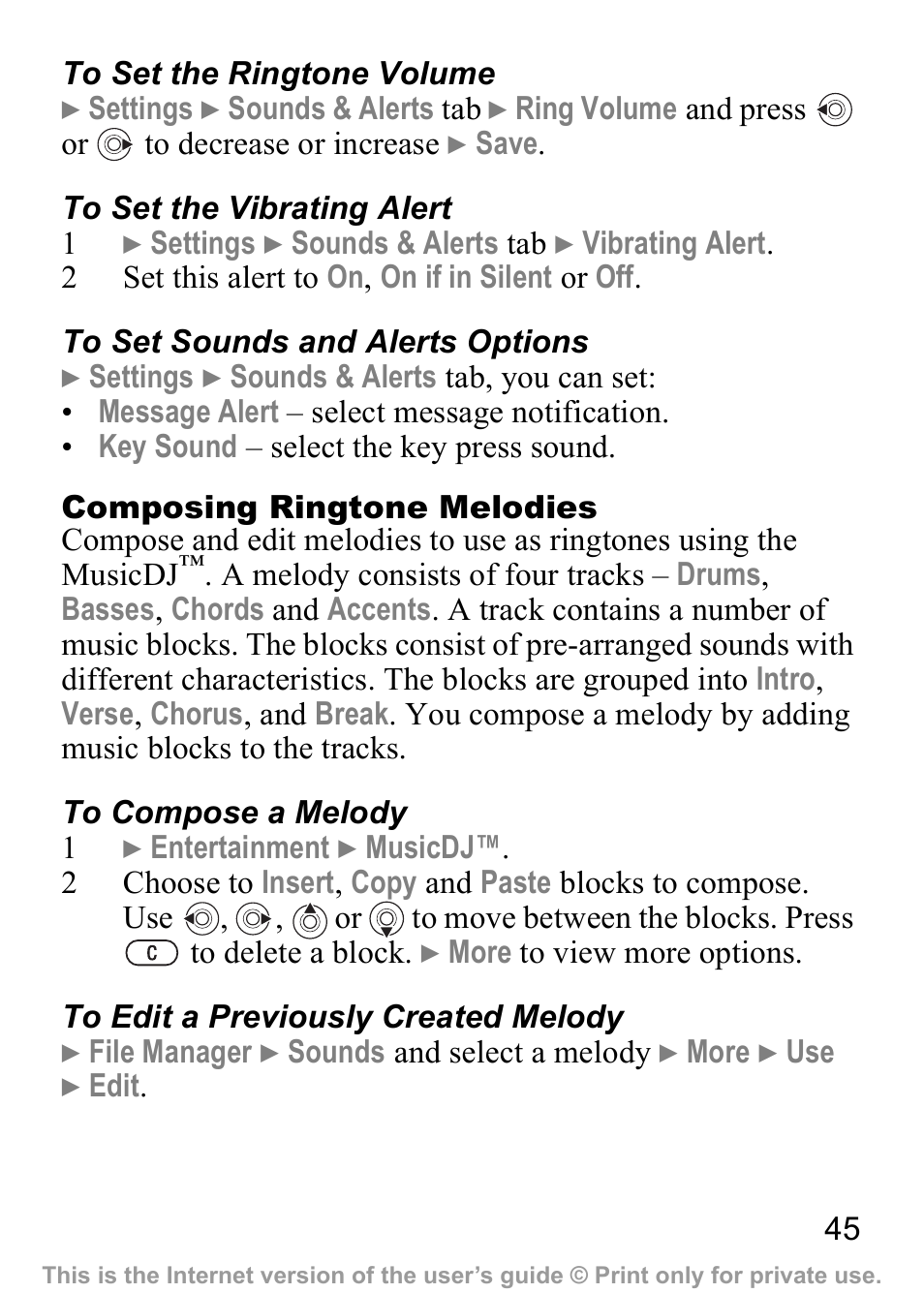 Sony Ericsson J300a User Manual | Page 46 / 80