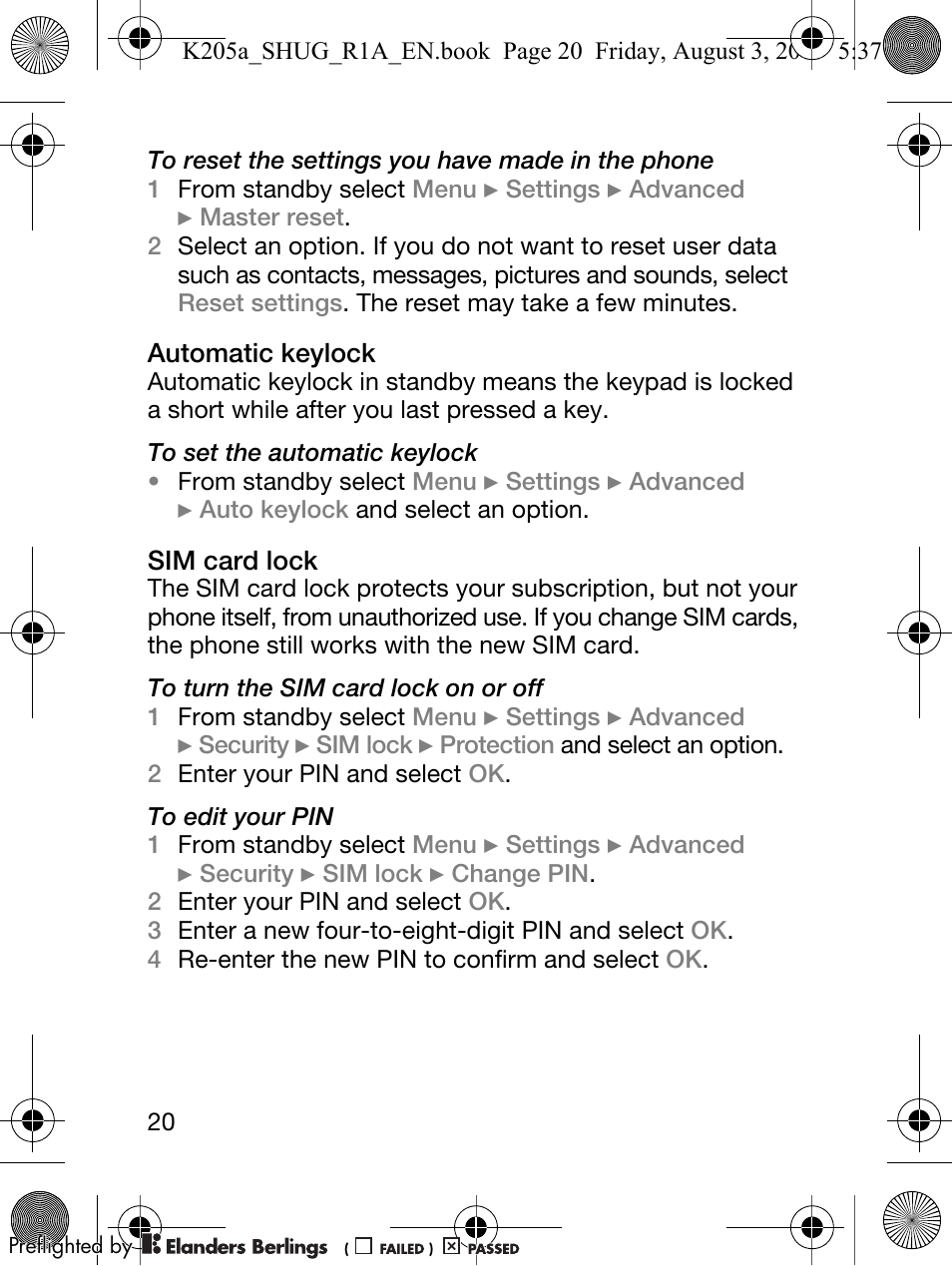 Sony Ericsson K205 User Manual | Page 22 / 48