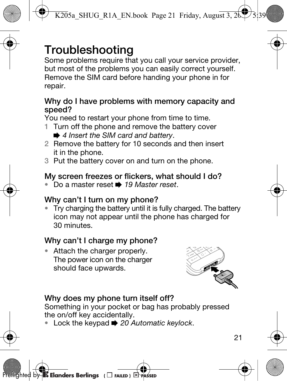 Troubleshooting | Sony Ericsson K205 User Manual | Page 23 / 48