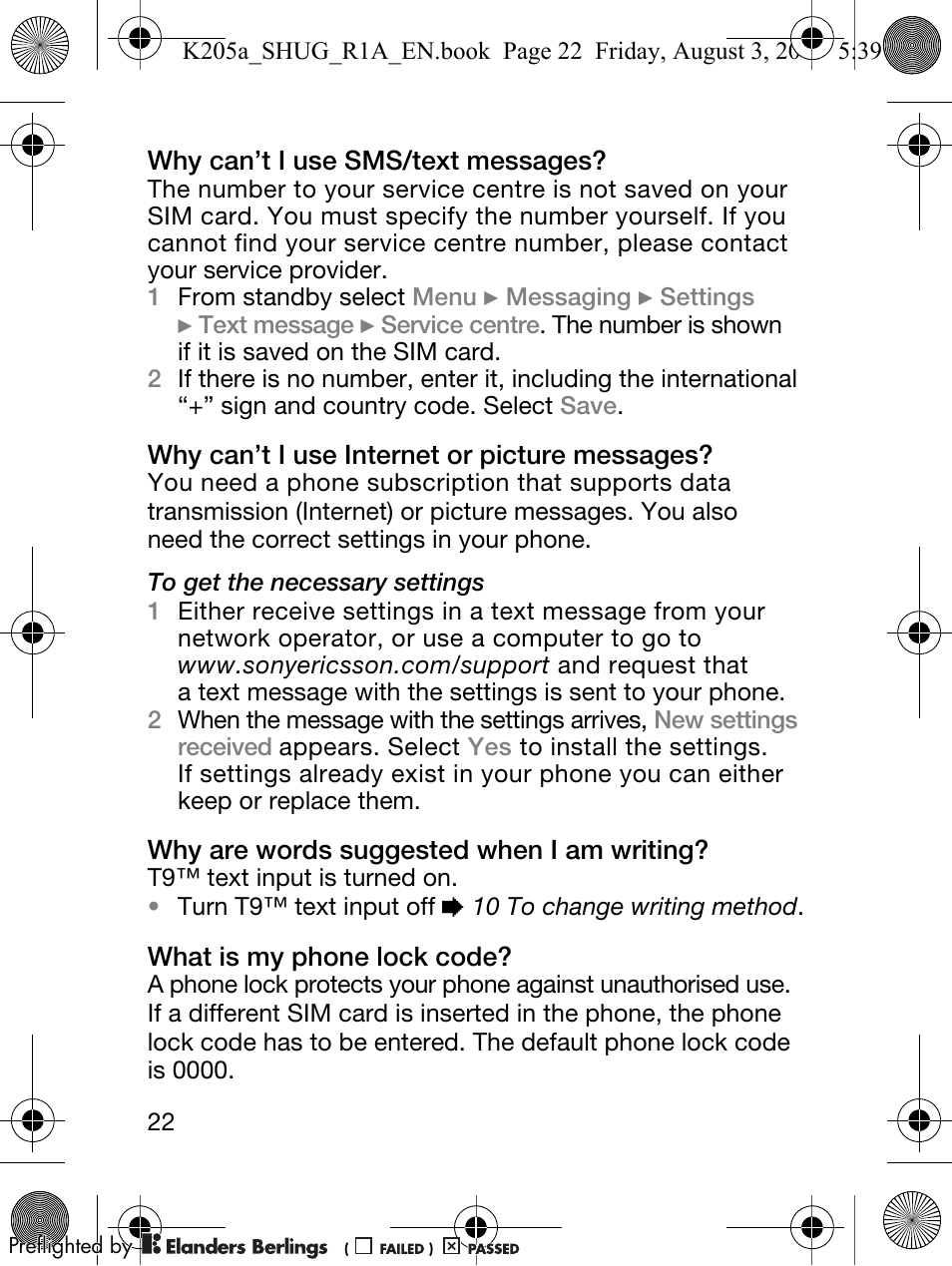 Sony Ericsson K205 User Manual | Page 24 / 48