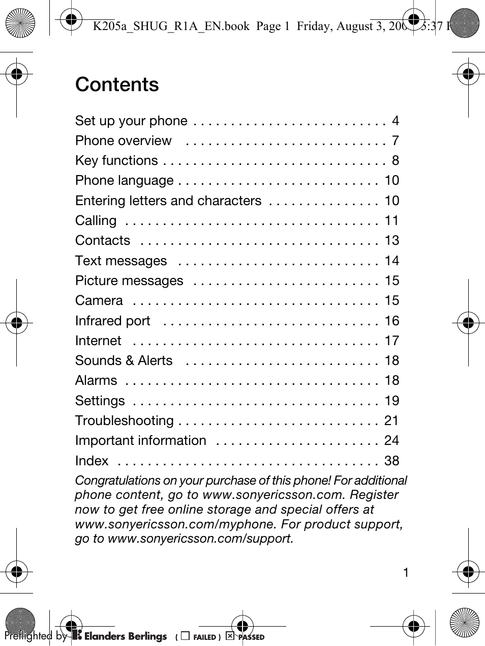 Sony Ericsson K205 User Manual | Page 3 / 48