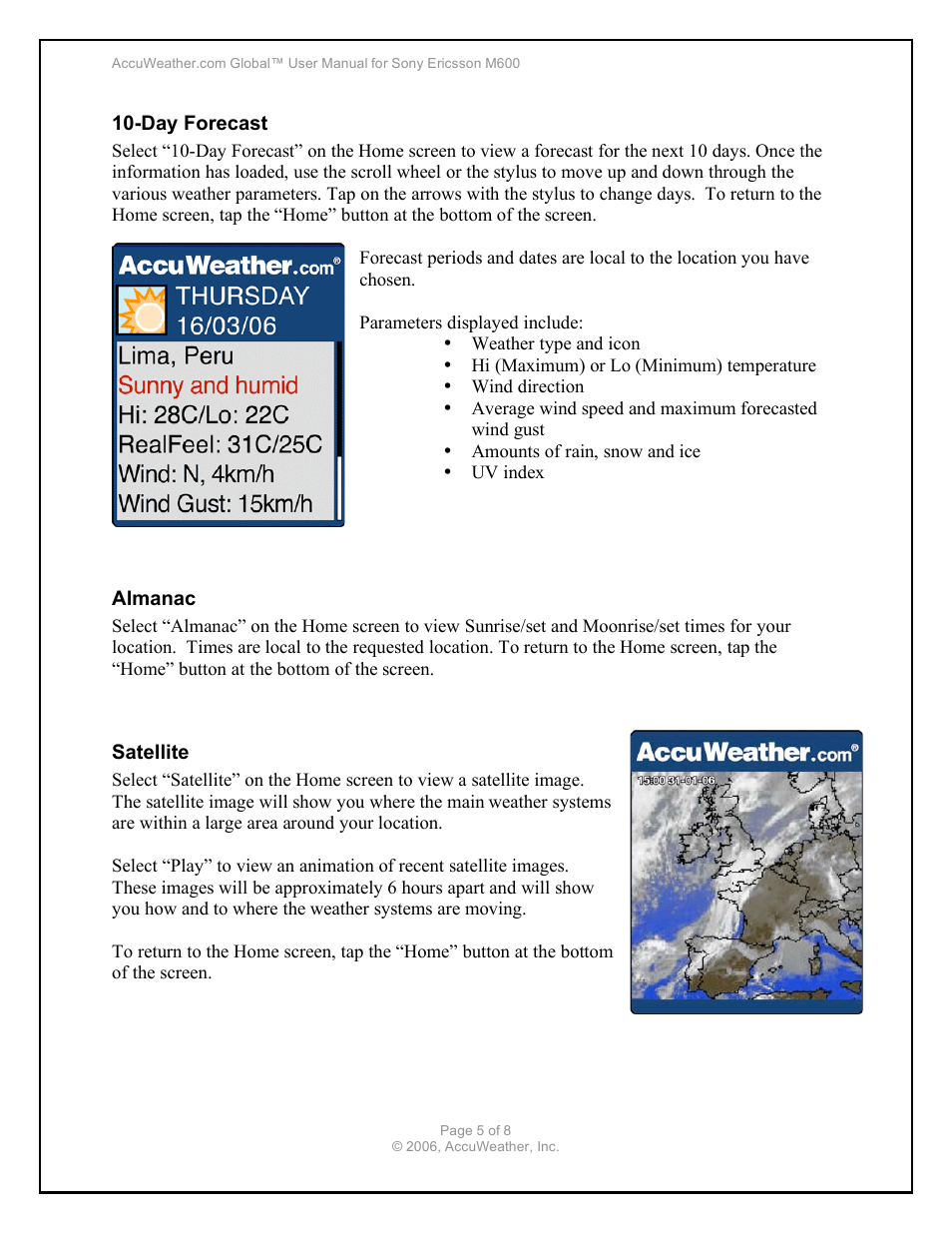 Sony Ericsson M600 User Manual | Page 5 / 8