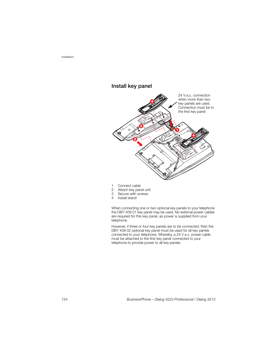 Install key panel | Sony Ericsson Dialog 4223 User Manual | Page 124 / 132