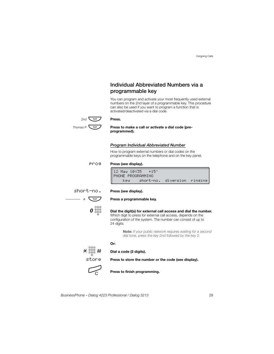 Program individual abbreviated number | Sony Ericsson Dialog 4223 User Manual | Page 29 / 132