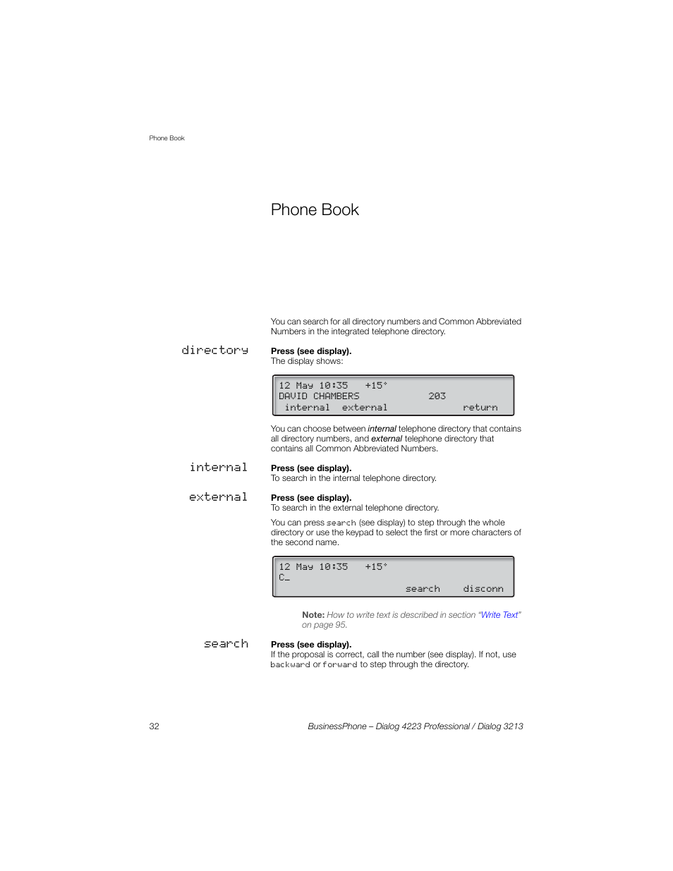 Phone book | Sony Ericsson Dialog 4223 User Manual | Page 32 / 132