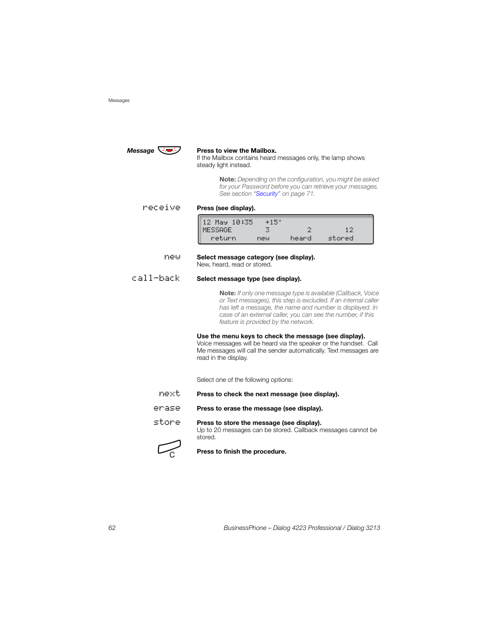 Sony Ericsson Dialog 4223 User Manual | Page 62 / 132