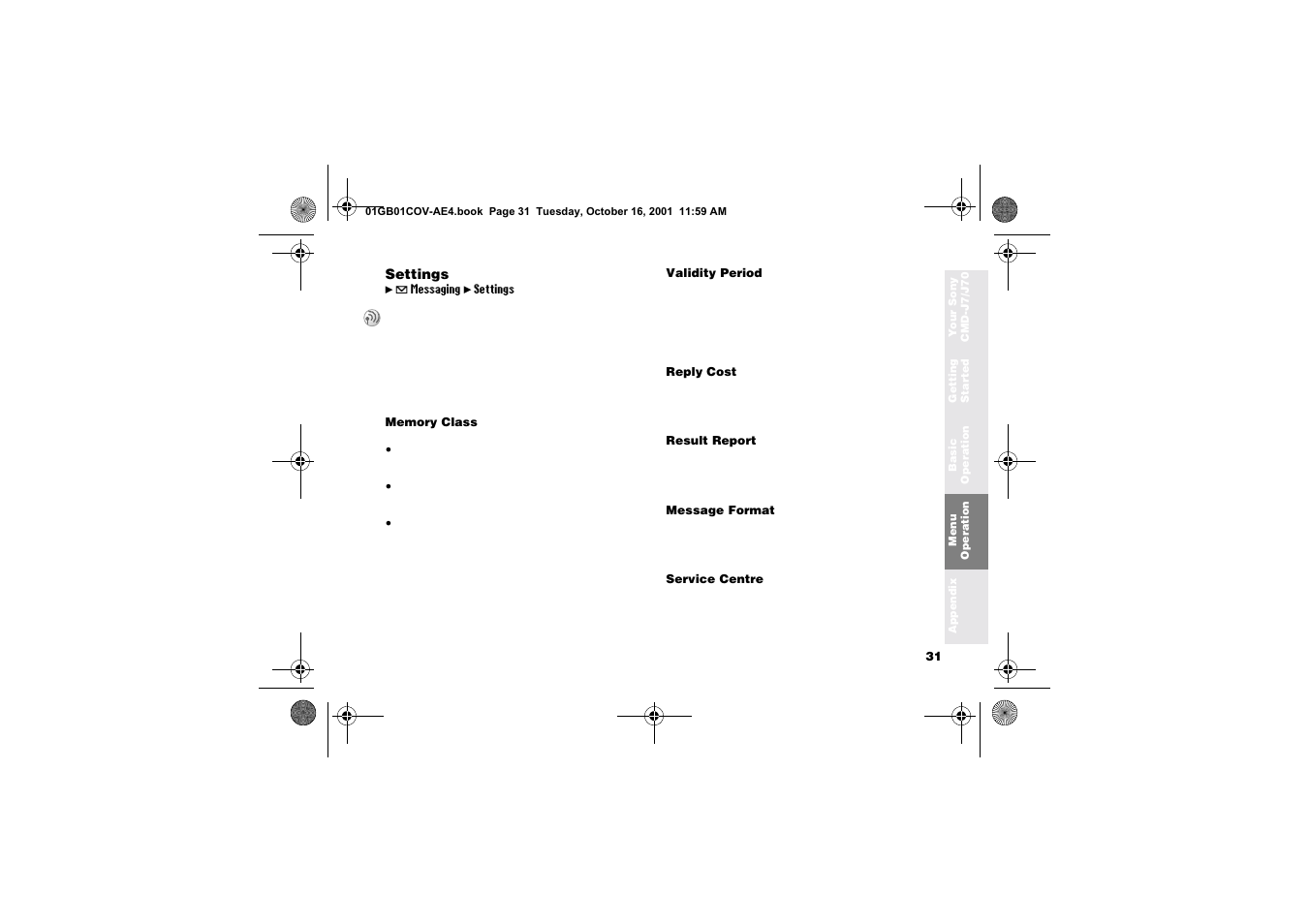 Sony Ericsson CMD-J7 User Manual | Page 31 / 68
