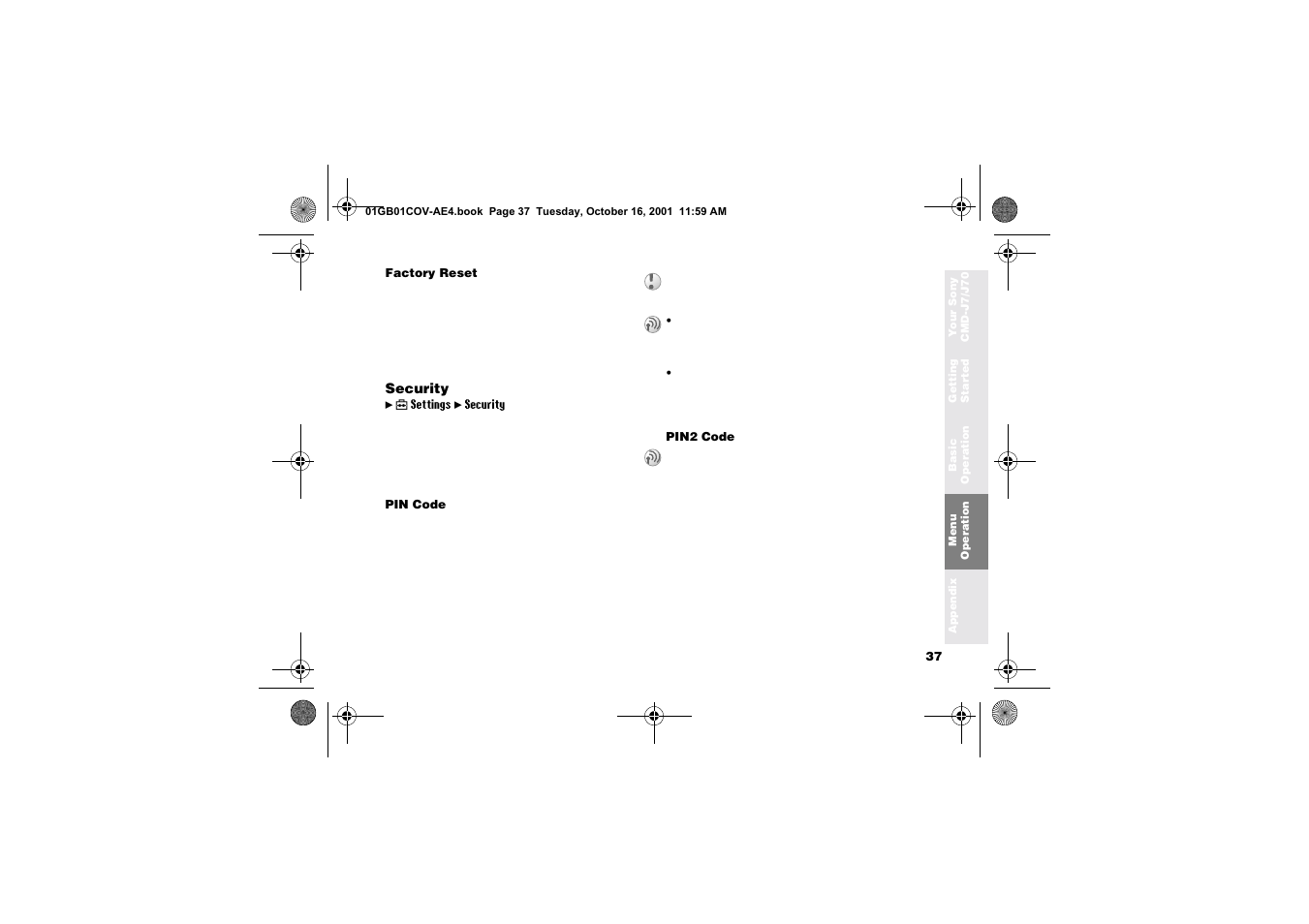 Sony Ericsson CMD-J7 User Manual | Page 37 / 68