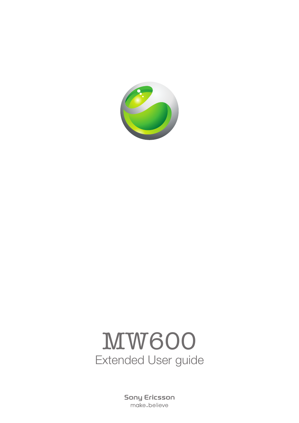 Sony Ericsson MW600 User Manual | 20 pages