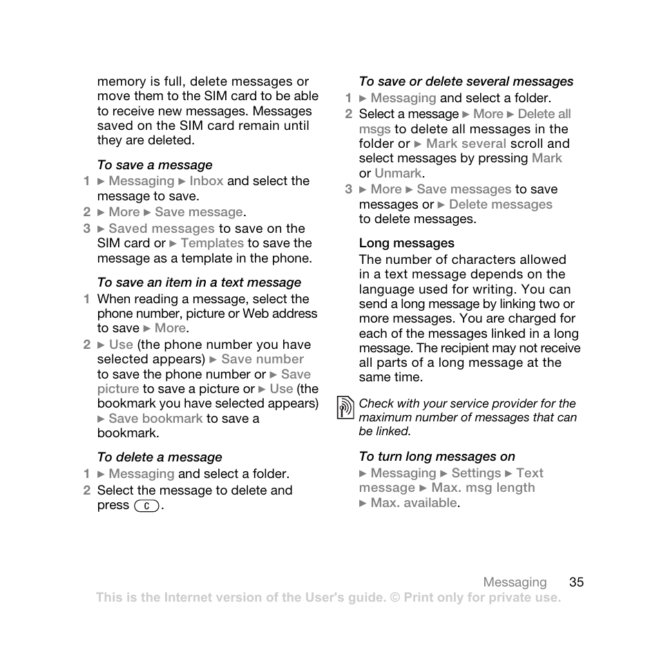 Sony Ericsson K550 User Manual | Page 35 / 97