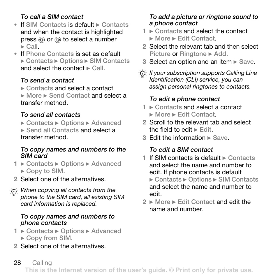 Sony Ericsson Z710c User Manual | Page 28 / 99