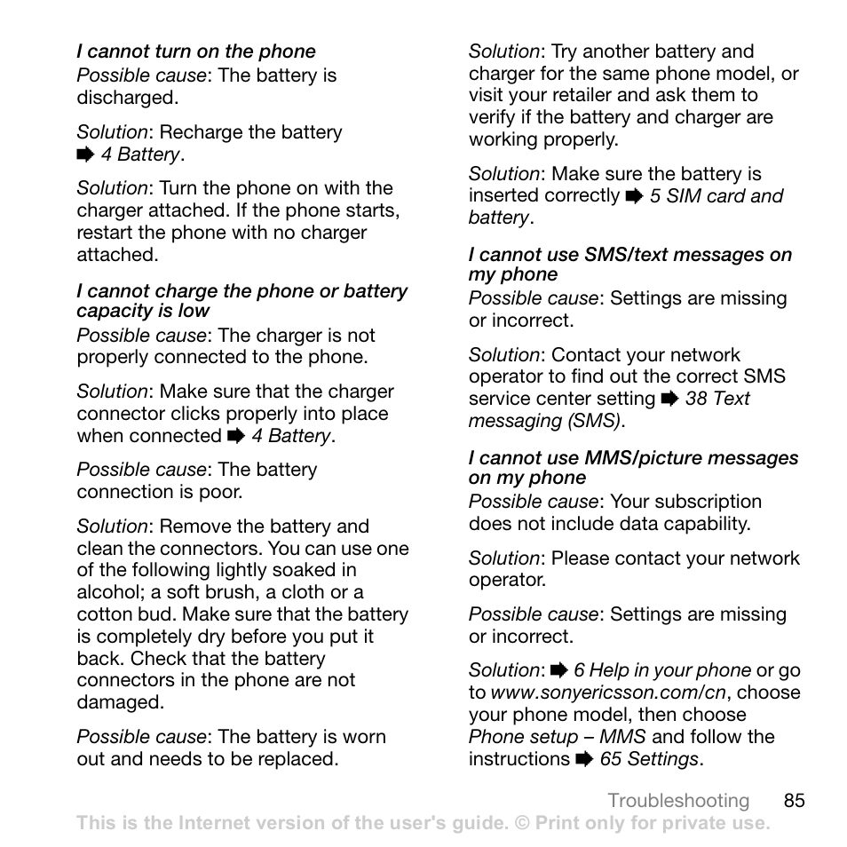 Sony Ericsson Z710c User Manual | Page 85 / 99