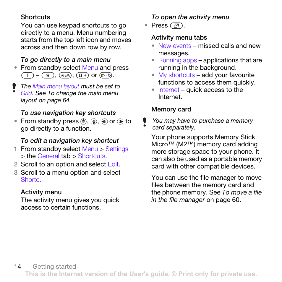 Sony Ericsson Z780i User Manual | Page 14 / 86