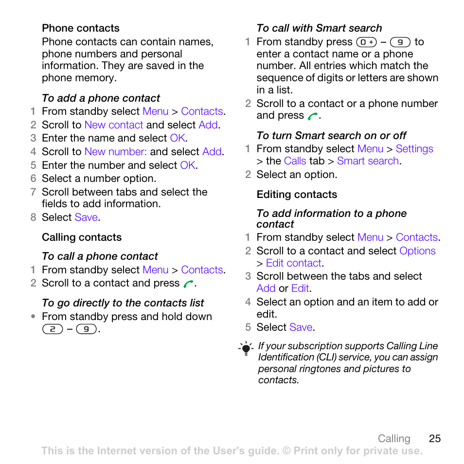 Sony Ericsson Z780i User Manual | Page 25 / 86