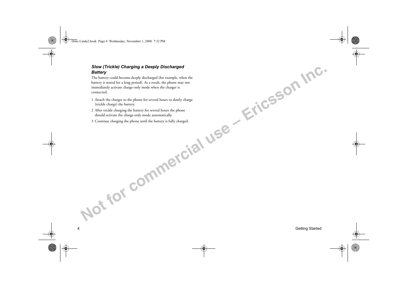 Not for commercial use – ericsson inc | Sony Ericsson R278d User Manual | Page 11 / 77