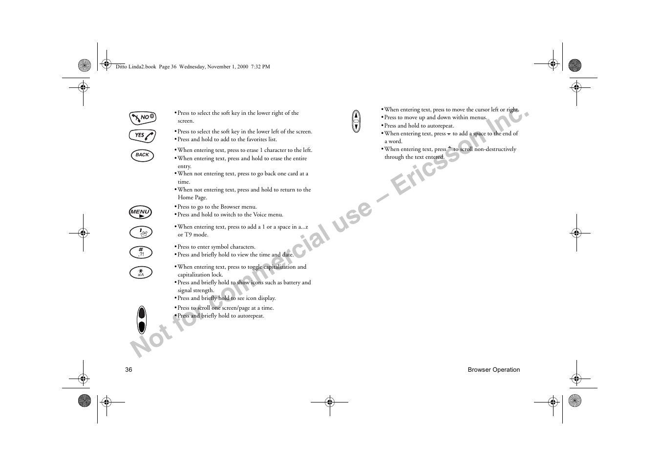 Not for commercial use – ericsson inc | Sony Ericsson R278d User Manual | Page 43 / 77