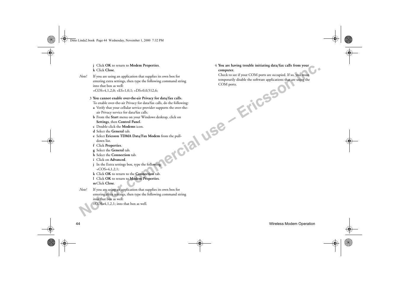 Not for commercial use – ericsson inc | Sony Ericsson R278d User Manual | Page 51 / 77