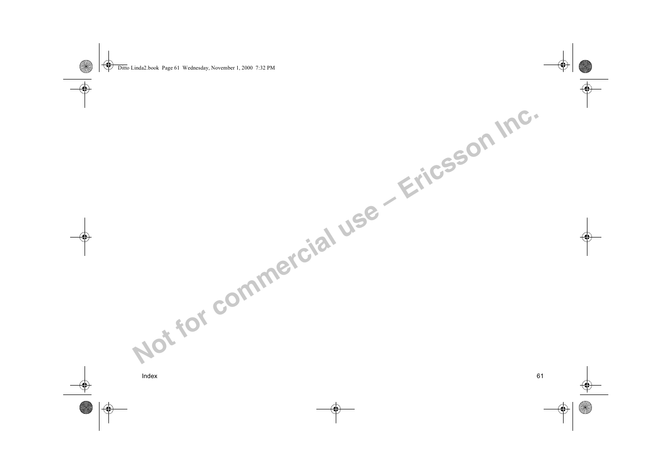 Not for commercial use – ericsson inc | Sony Ericsson R278d User Manual | Page 68 / 77