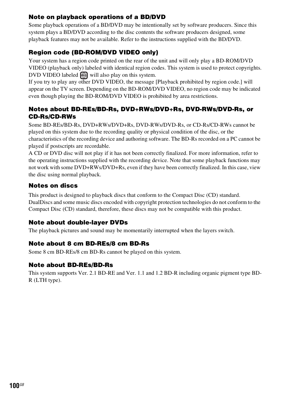 Sony Ericsson BDV-E300 User Manual | Page 100 / 115