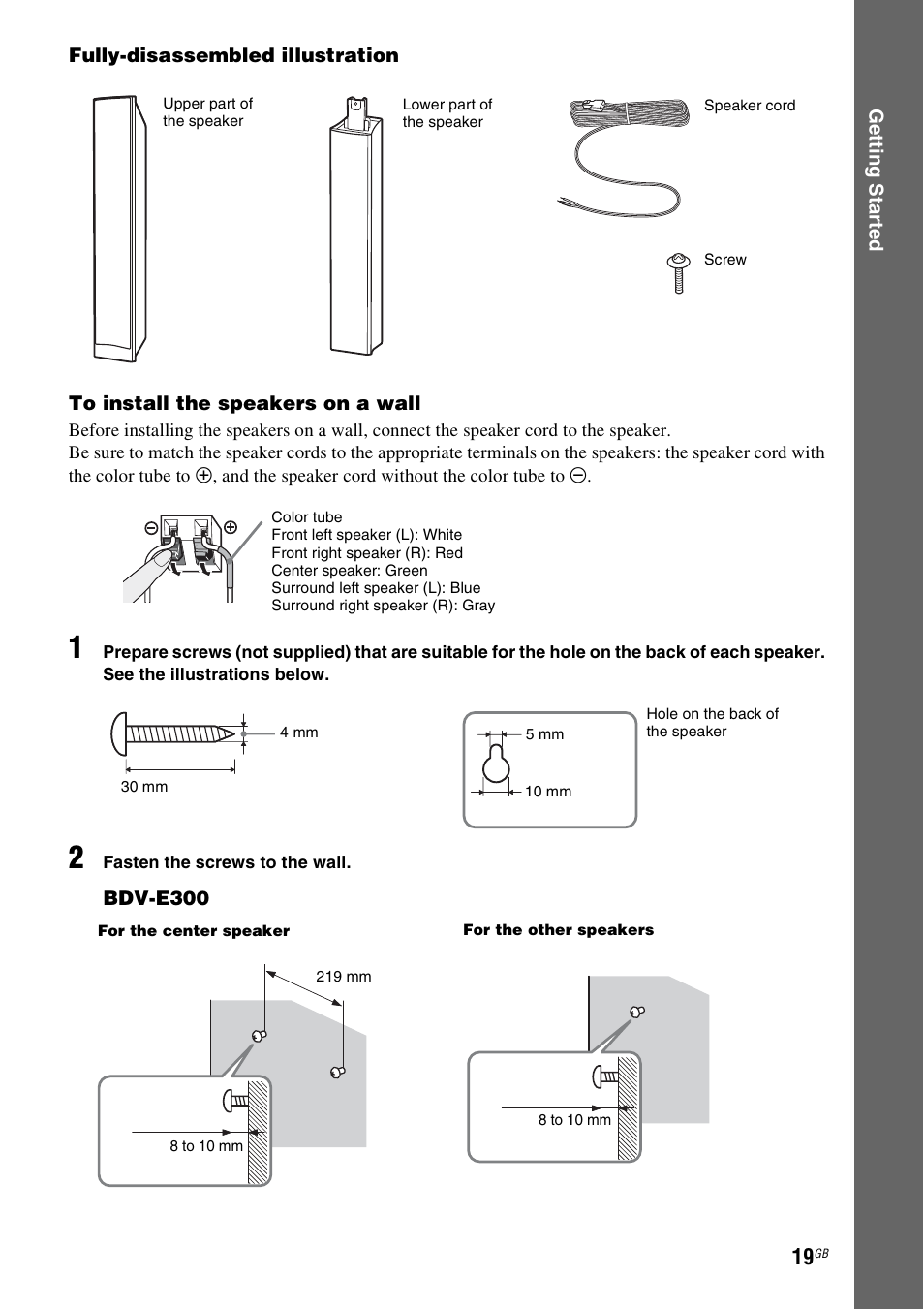 Sony Ericsson BDV-E300 User Manual | Page 19 / 115