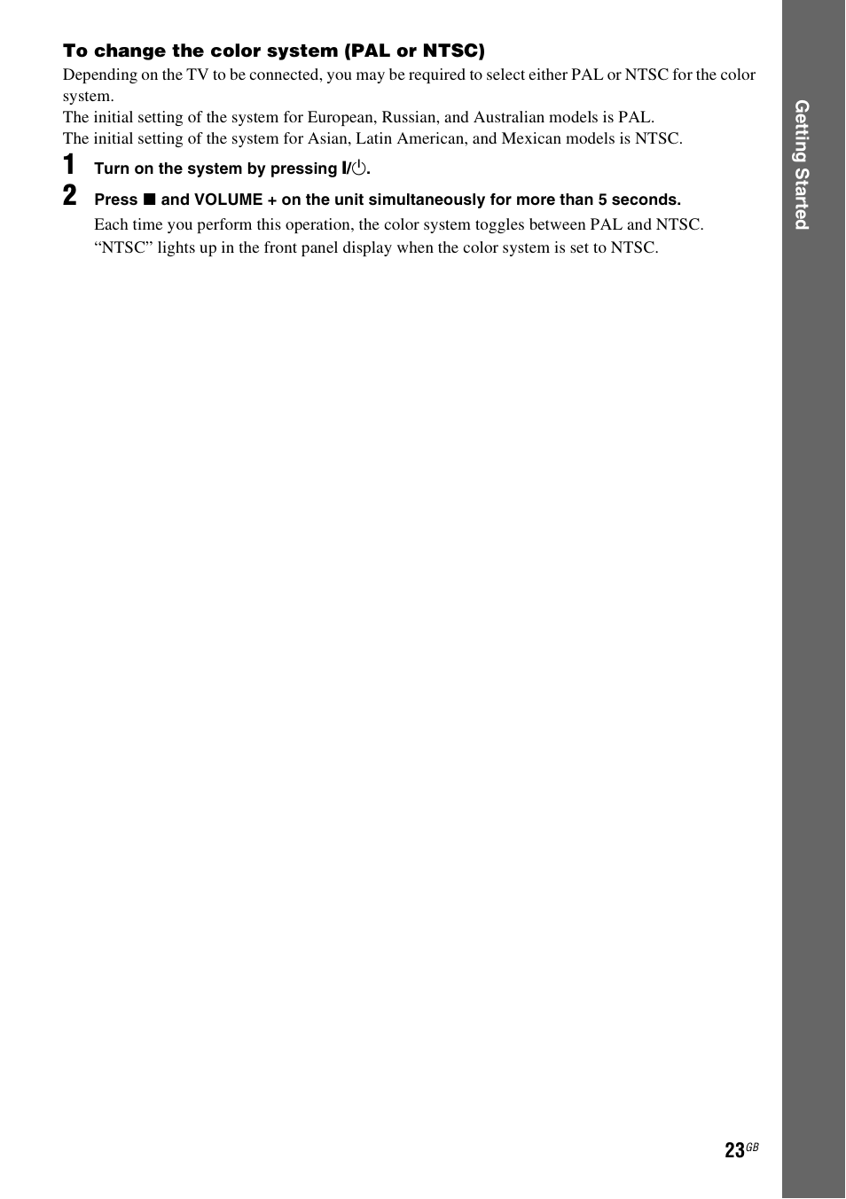 Sony Ericsson BDV-E300 User Manual | Page 23 / 115