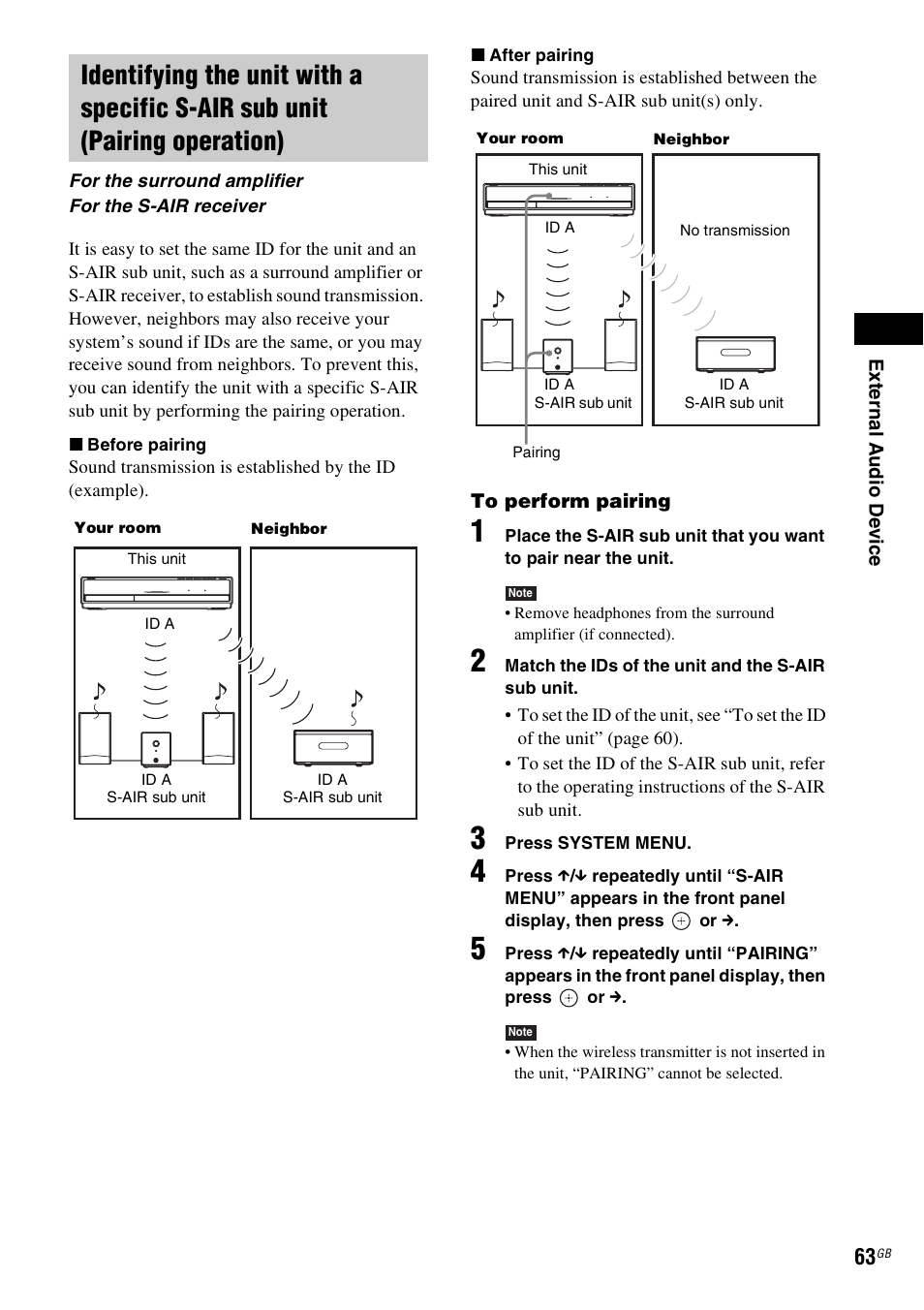 Sony Ericsson BDV-E300 User Manual | Page 63 / 115