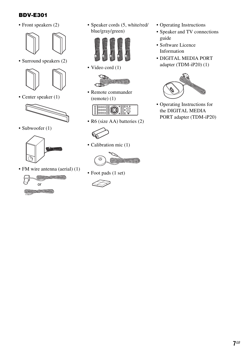 Sony Ericsson BDV-E300 User Manual | Page 7 / 115