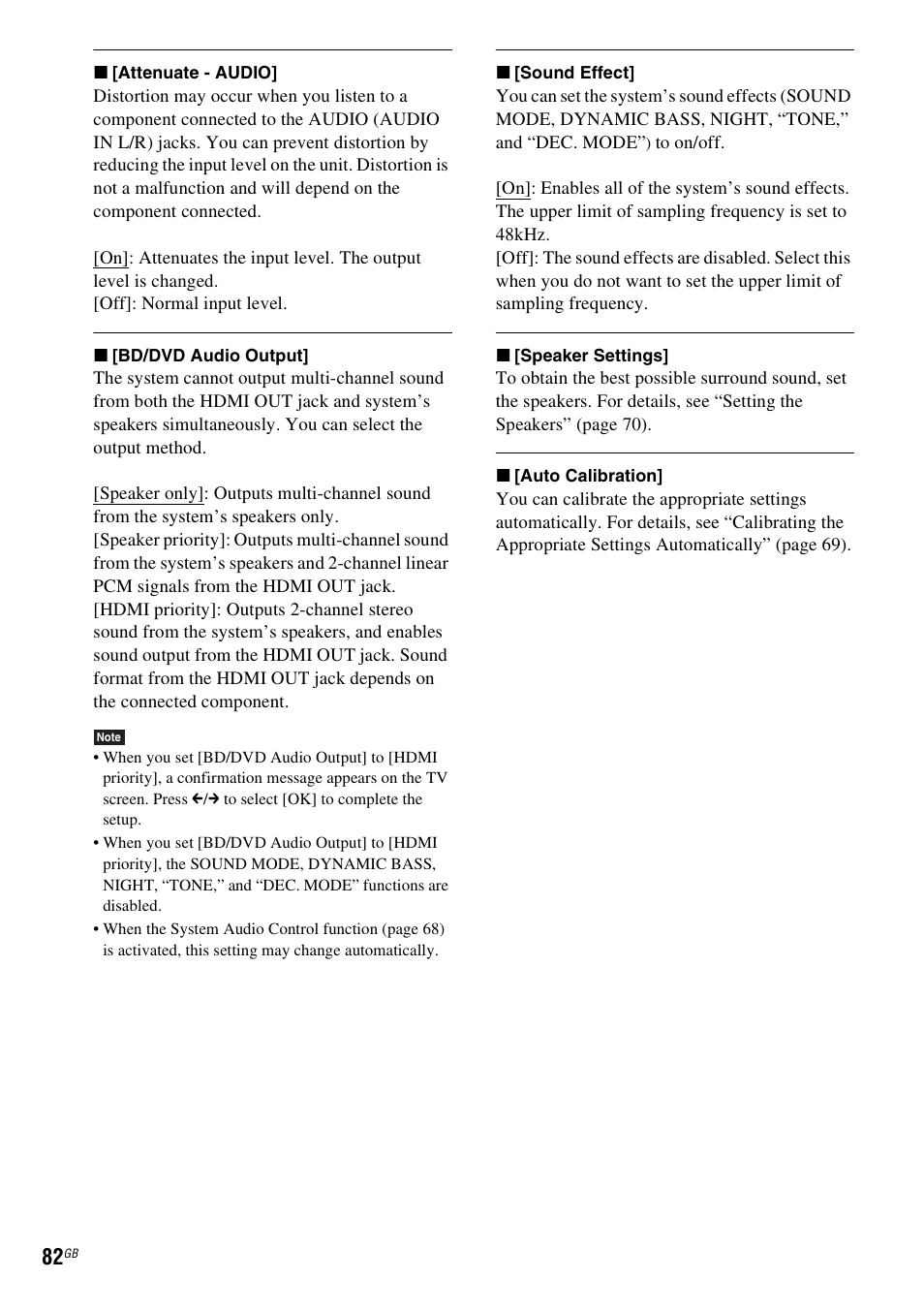 Sony Ericsson BDV-E300 User Manual | Page 82 / 115