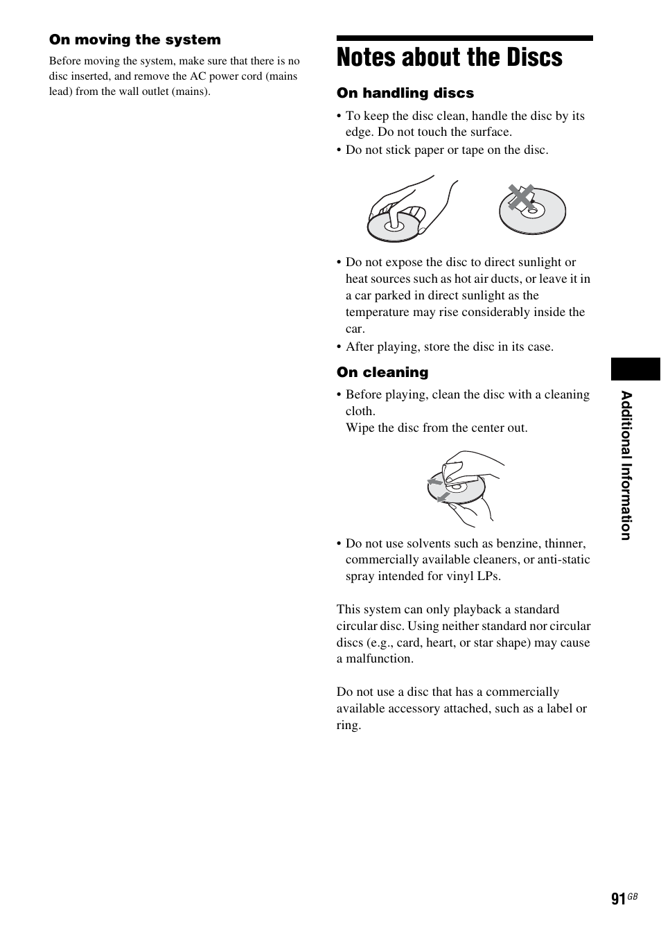 Notes about the discs | Sony Ericsson BDV-E300 User Manual | Page 91 / 115