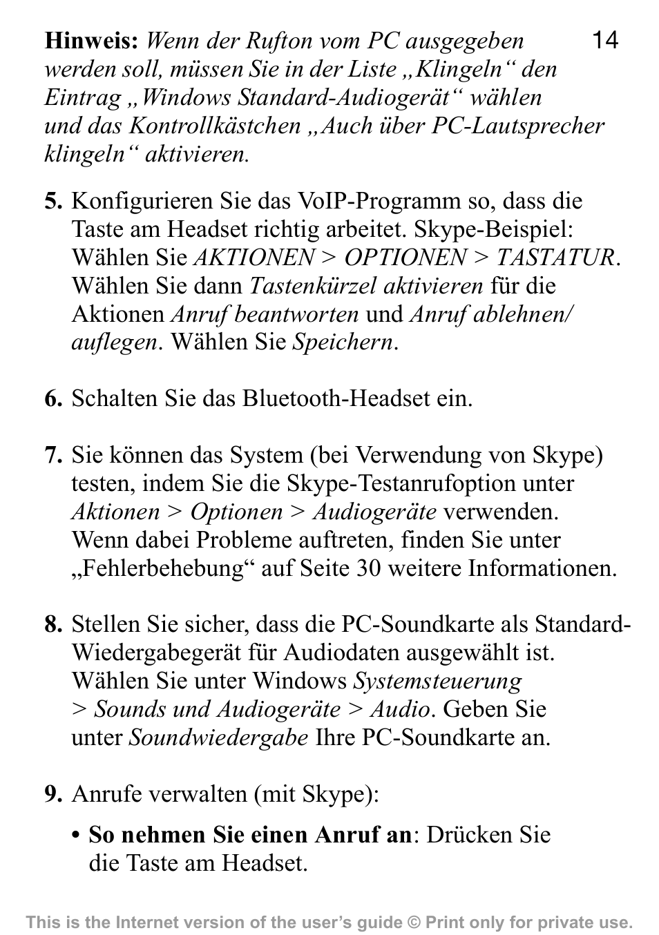 Sony Ericsson HBV-100 User Manual | Page 14 / 34