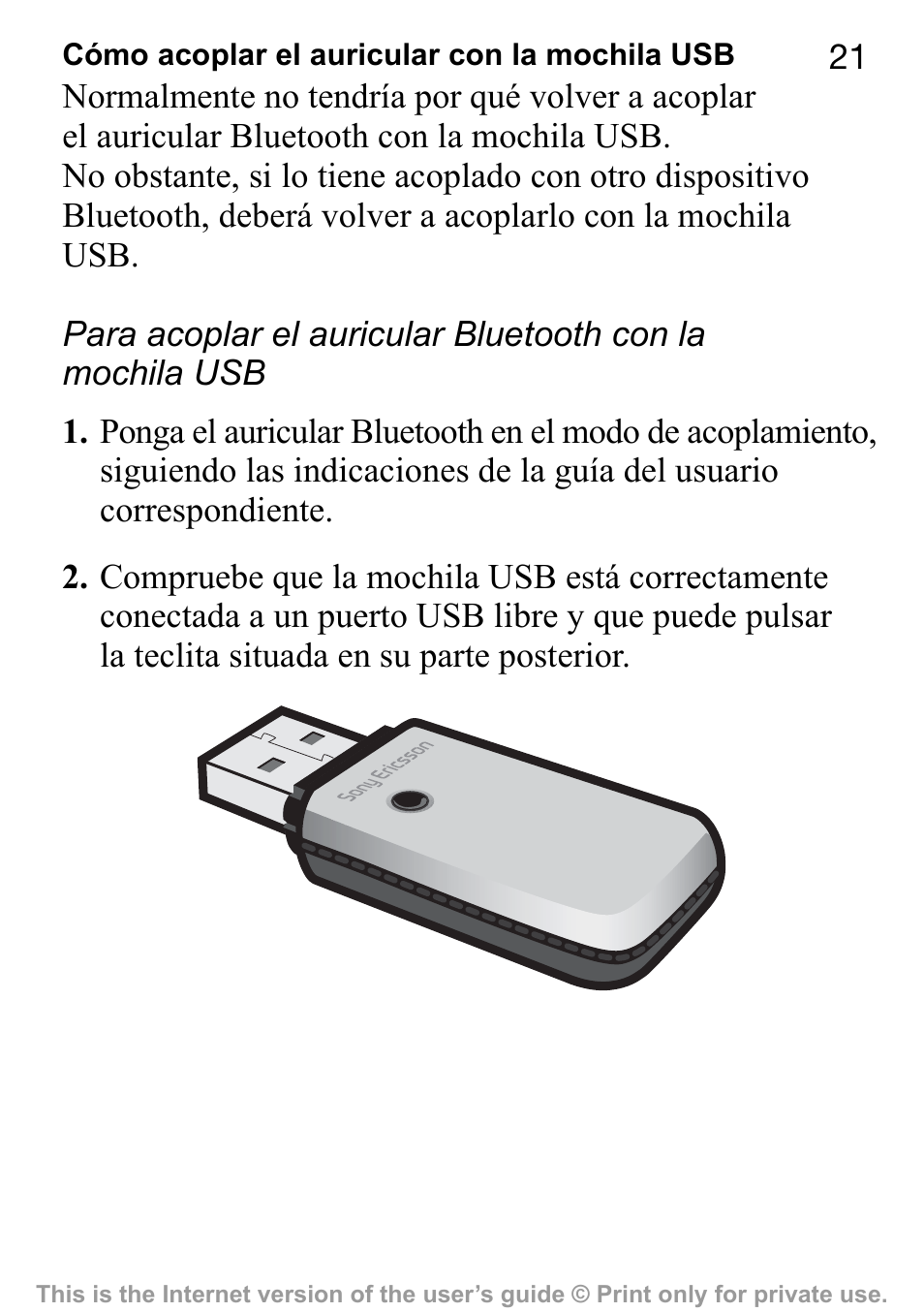 Sony Ericsson HBV-100 User Manual | Page 21 / 34