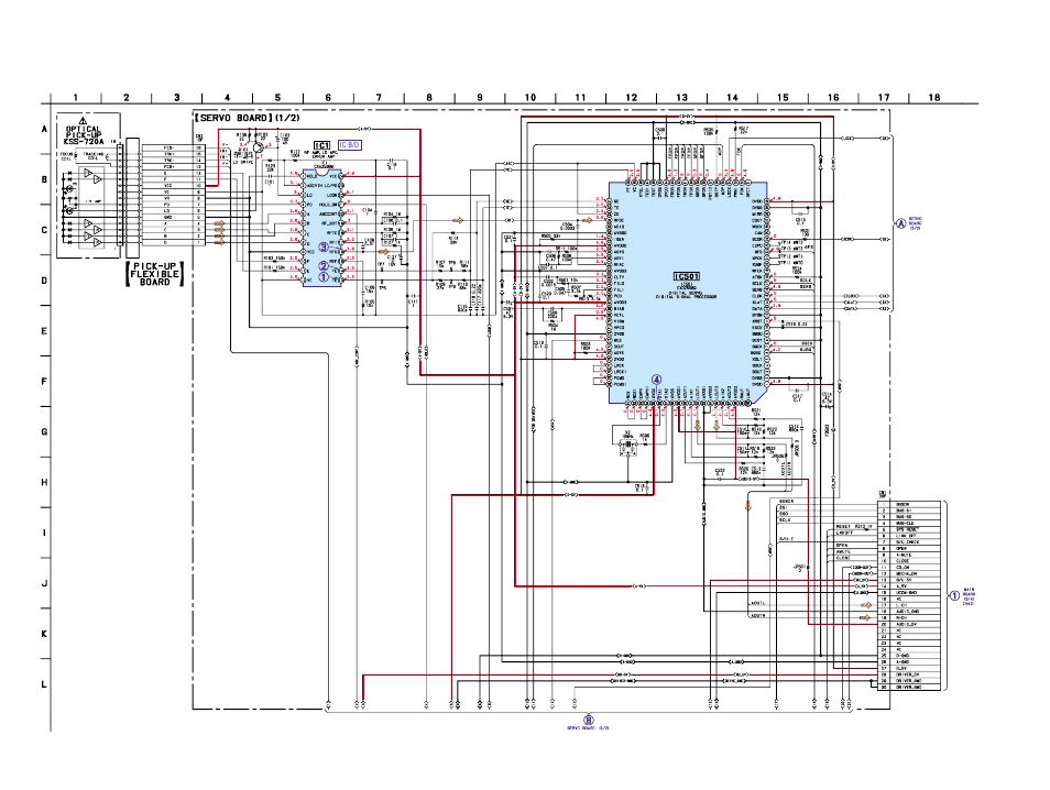 Schematic diagram-cd mechanism section (1/2), Focus, Error | Digital, Code, Process, Tracking, Rf eq, Conv, Rfac | Sony Ericsson CDX-CA860X User Manual | Page 30 / 62