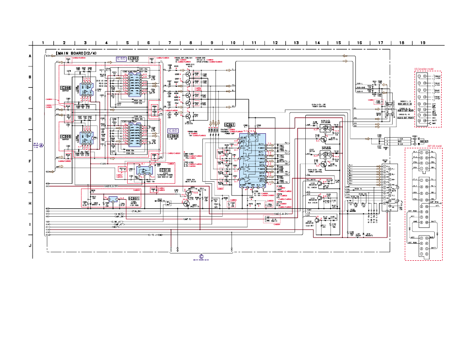 Schematic diagram-main section (2/4) | Sony Ericsson CDX-CA860X User Manual | Page 35 / 62